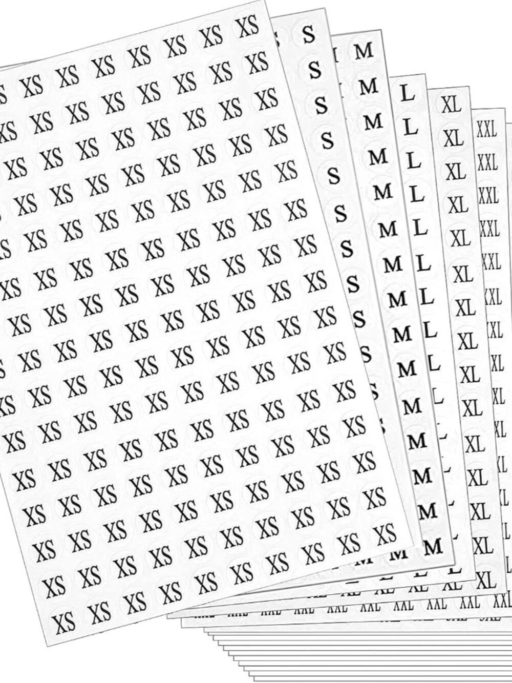 4200 Pcs Clothing Size Round Stickers, 1/2” Labels Sticker White Adhesive Appare